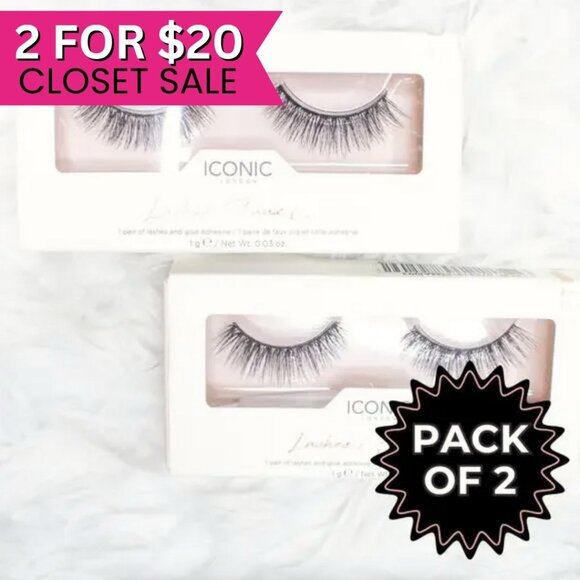 Iconic London Main Character False Lashes Long Faux Minx Eyelashes 2 PACK - Picture 1 of 7